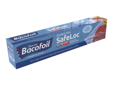 Bacofoil Double Seal SafeLoc Food & Freeze Medium x 15 86B13