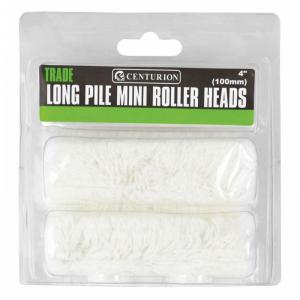 Centurion Trade Long Pile Mini Rollers 100mm 4" Pack 2 PE24P