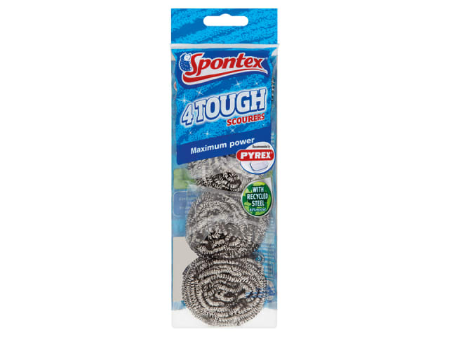 Spontex Tough Scourer Pack 4 19500156