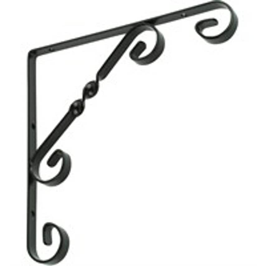ProSolve Sapphire Ornamental Scroll Bracket Black 200x200mm