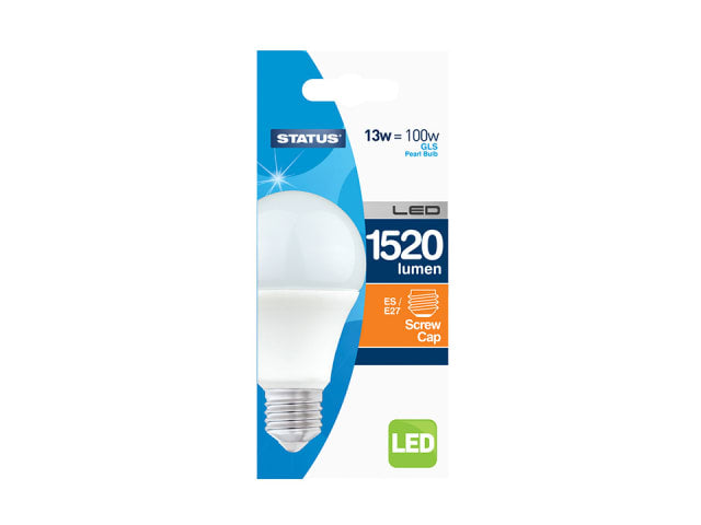 Status A60 GLS LED 13W Pearl Edison Screw
