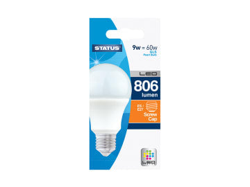 Status International A60 GLS LED 8.5W Pearl Edison Screw Warm White 6770998
