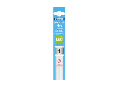 Status International LED T8 Tube 4ft/1200mm Pearl 18W 1500 Lumens