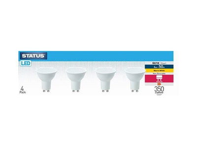 Status International GU10 LED 4W 350 Lumens 100° Pearl Warm White