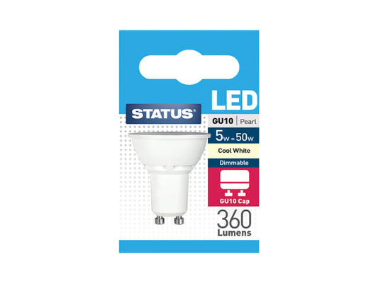 GU10 Dimmable LED 5W Cool White Boxed