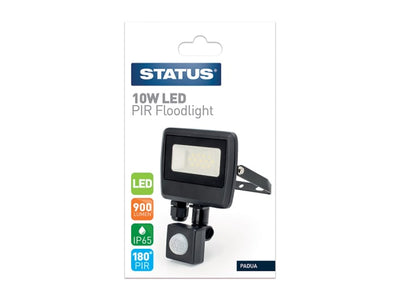 Status International Padua 10W Flood Light With PIR Grey S10WSFLGPIR1PKB6