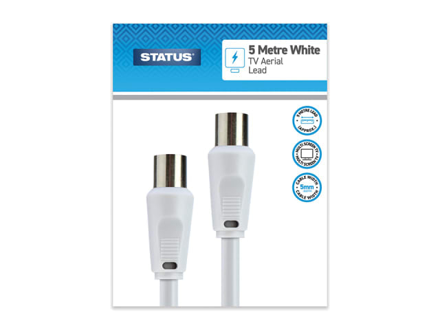 Status TV Aerial Lead 5m S5MTVLEAD1PK6
