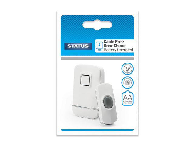Door Chime Battery Operated White SDC5