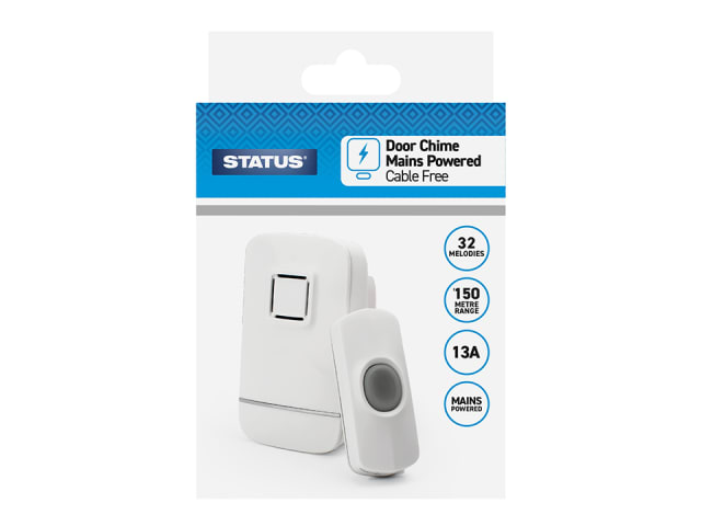 Status Door Chime Plug In White SPDCCFB3