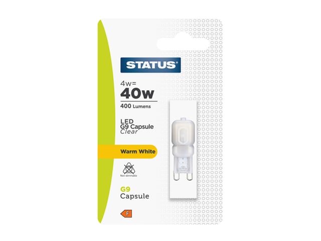 G9 LED 2W Warm White Clear Plastic
