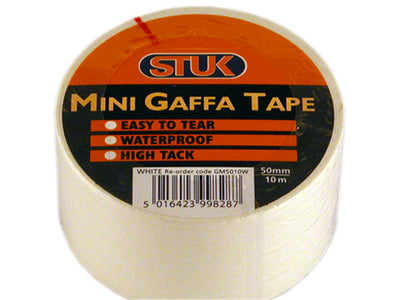 STUK Mini Gaffa Tape White 48mm x 10m GM5010W
