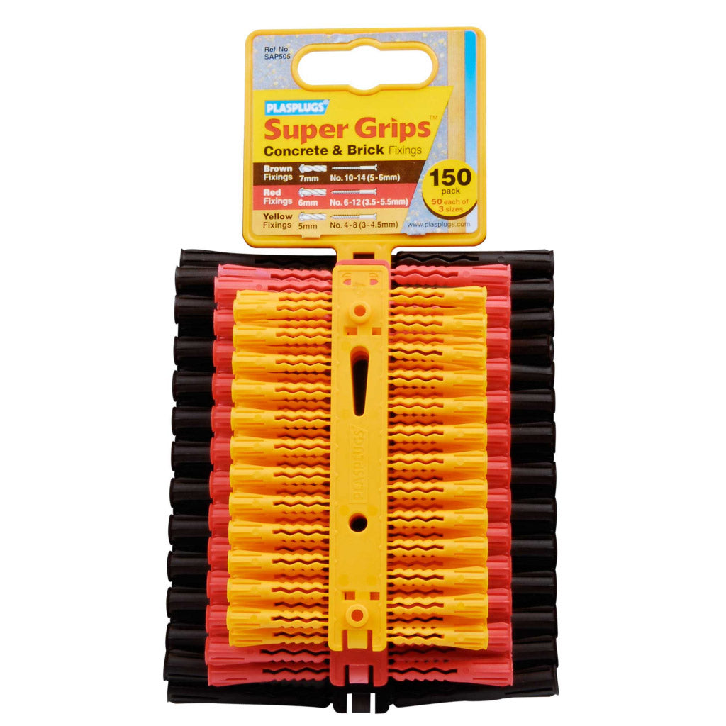 Plasplugs Supergrip Assorted Fixings x 150 SAP505