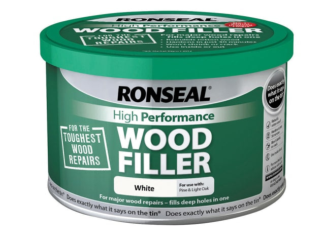Ronseal High Performance Wood Filler White 275g