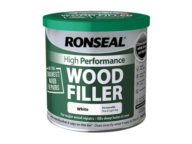Ronseal High Performance Wood Filler White 550g