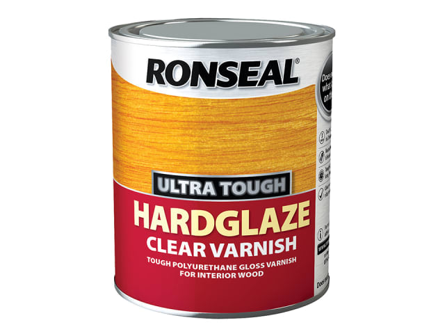 Ronseal Hardglaze Interior Clear Varnish Satin 750ml