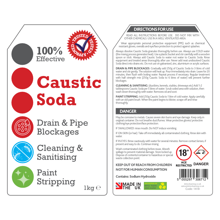 DOTS Caustic Soda 1kg 1418