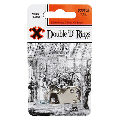 Nickel Plated Double D Rings Pack 2 5458-DD