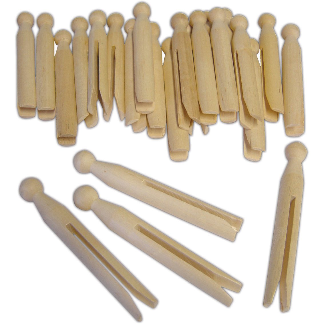 Orwell Wooden Dolly Pegs 24pk 6312