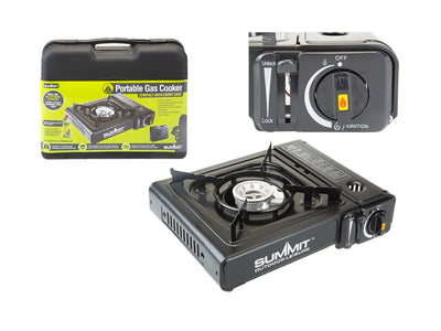 Summit Portable Gas Stove + Carry Case 651046