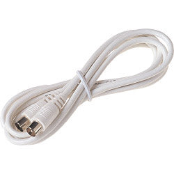 Securlec 2m TV Fly Lead Coax Plug To Coax Plug White