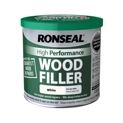 Ronseal High Performance Wood Filler White 550g