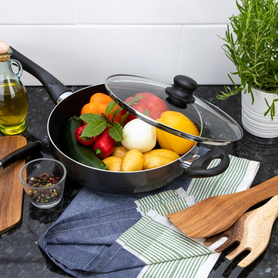 Pendeford Bronze Non Stick Fry Pan + Glass Lid 26cm FS026