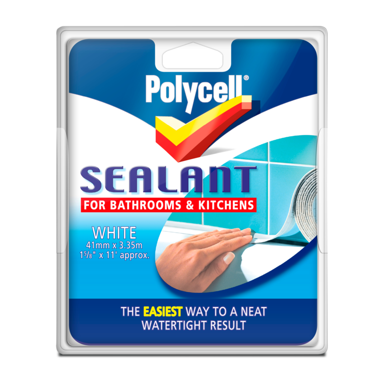 Polycell Seal Strip Bathroom/Kitchen White 41mm x 3.35m