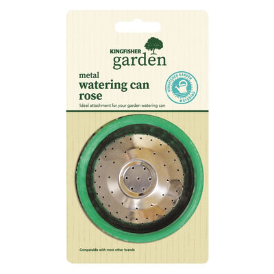 Kingfisher Metal Watering Can Rose Carded 7436C