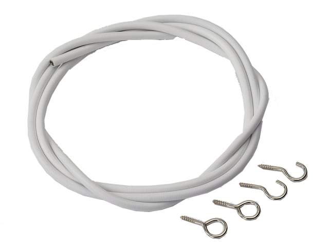 Universal Net Curtain Wire White 100cm