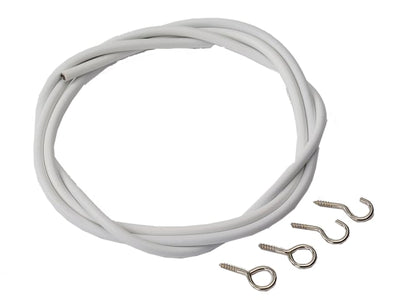 Universal Net Curtain Wire White 100cm