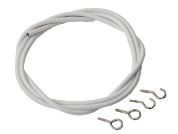Universal Net Curtain Wire White 300cm