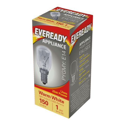 S1063 Clear Pygmy 25W Small Edison Screw Boxed