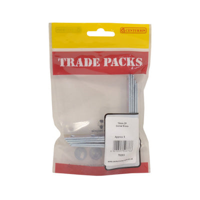 Centurion Corner Brace Zinc Plated 75mm Pack of 5 78263