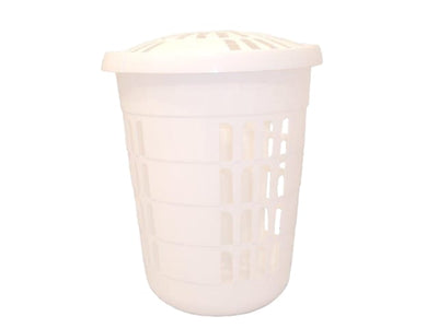 What More Round Laundry Basket White 60L 12090