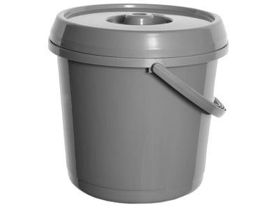 Whitefurze Bucket With Lid Silver 14L HO7032