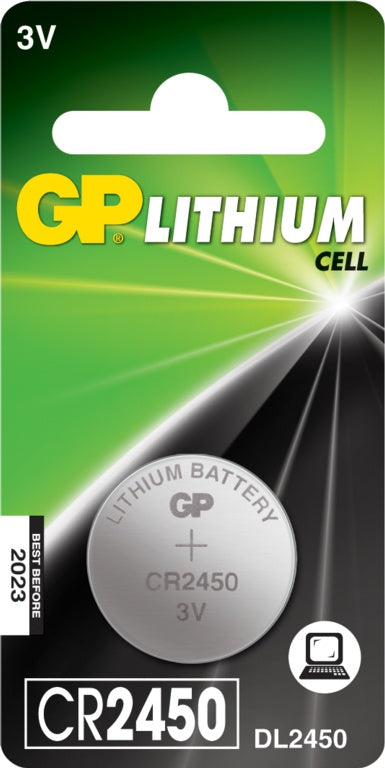 GP CR2450 Lithium Button Cell Battery