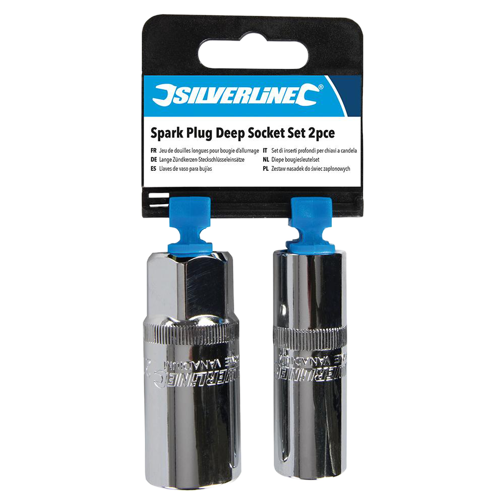 Silverline Spark Plug Deep Socket Set 2pce 1/2in