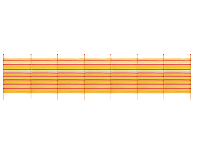 Tall Traditional Windbreak Orange 8 Pole WB023