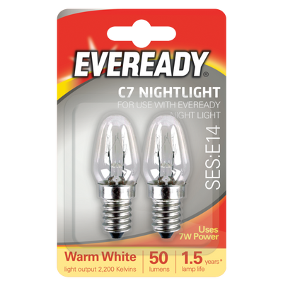 Eveready Night Light Bulb E14 Twin Pack