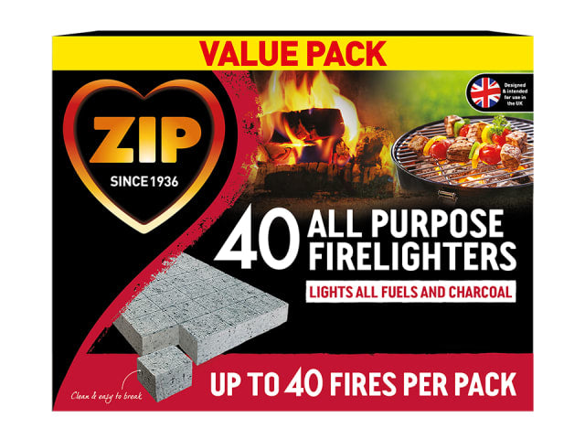 Zip Value Block Firelighters Pack 40 SB093044