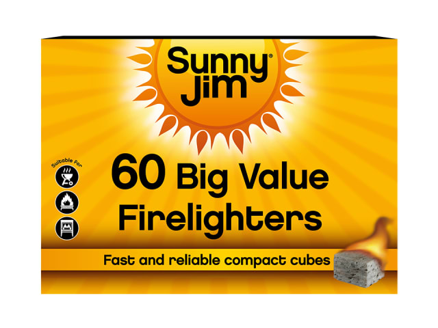 Zip Sunny Jim Block Firelighters Pack 60 SB093047