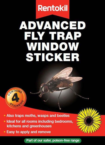 Rentokil Window Fly Stickers x4 FW35A