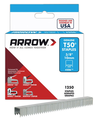 Arrow T-50 Staples 10mm Box 1250