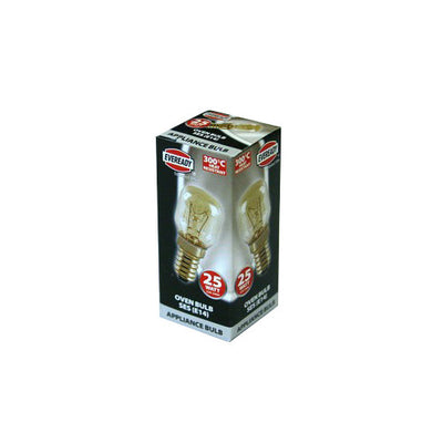 Eveready Oven Lamp 25W Small Edison Screw Heat Resistant S1022