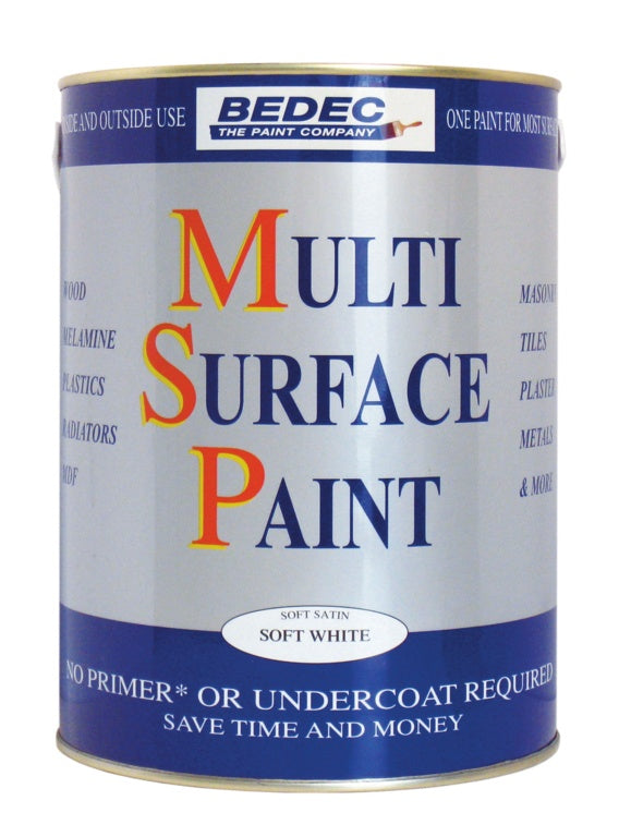Bedec Multi Surface Paint Soft Gloss Soft White 250ml