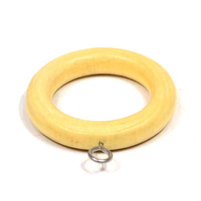 Renaissance Wooden Curtain Rings Natural 28mm 4pk 92251