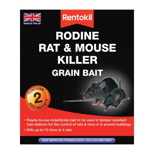 Rentokil Rodine Rat & Mouse Killer Grain x2 PSMR11B