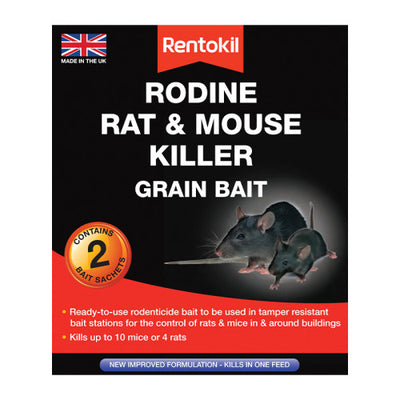 Rentokil Rodine Rat & Mouse Killer Grain x2 PSMR11B