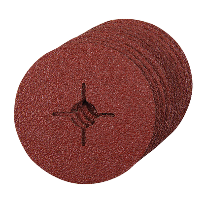 Silverline Fibre Discs 115 x 22.23mm 24 Grit Pack of 10