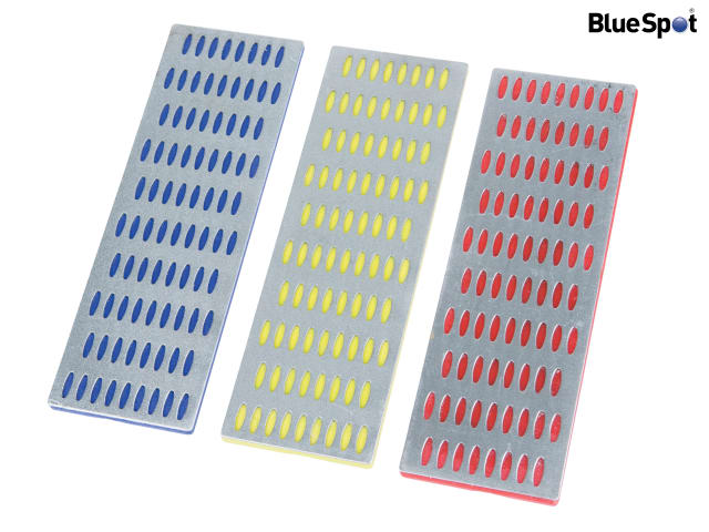 Blue Spot Tools Diamond Stone Sharpening Set 3 x 2x6in